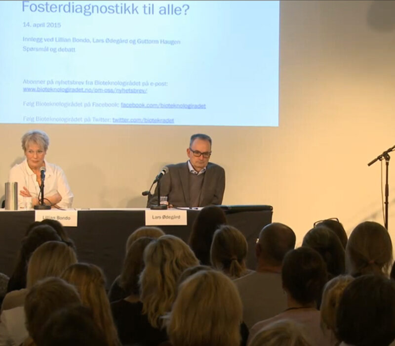 Se video: Debatt om fosterdiagnostikk